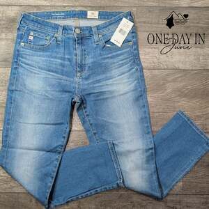 AG Adriano Goldschmied The Prima Cigarette Crop Jeans Blue NWT Size 4 (27)